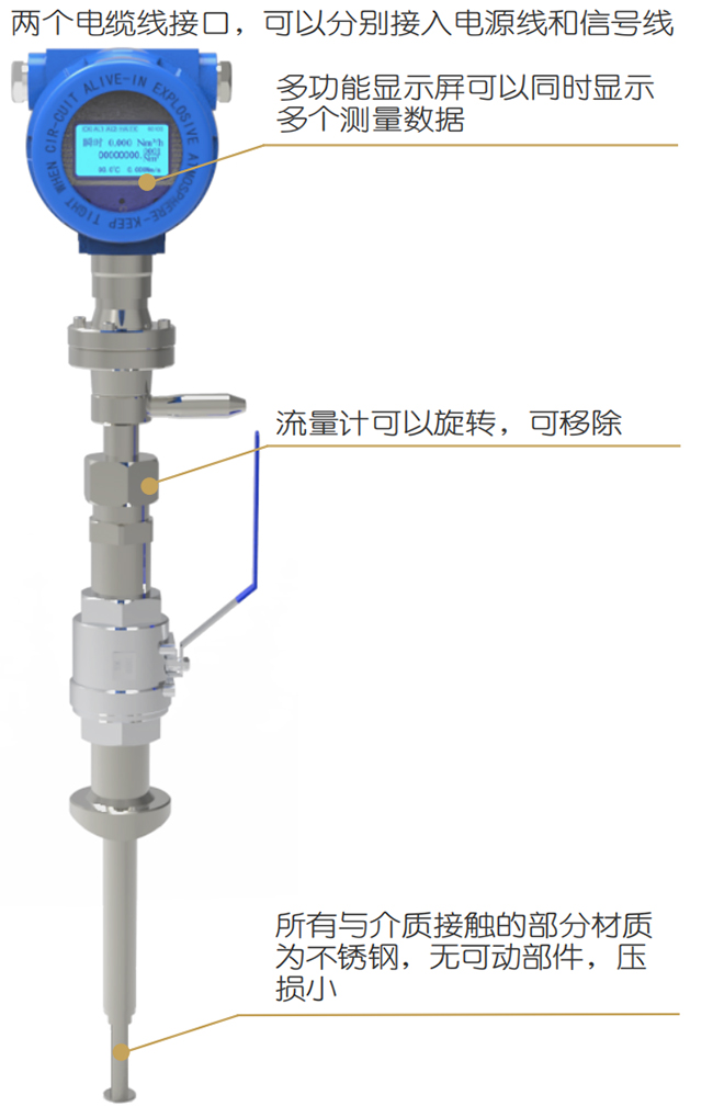 DN20熱式氣體質(zhì)量流量計(jì)結(jié)構(gòu)圖